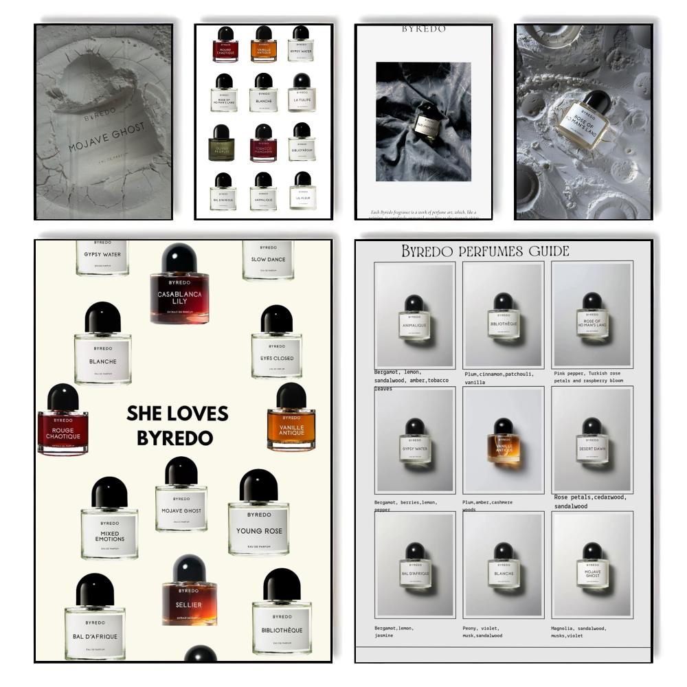 Home Fragrance Byredo - フレグランス B-ByredoS ポスター 自己粘着式 スタイリッシュなアートプリントポスター 壁掛け