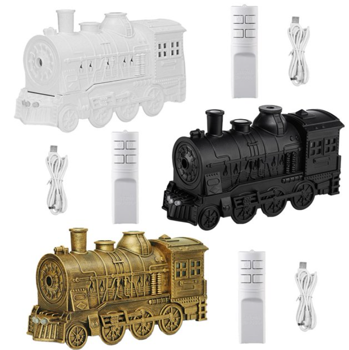 Home Fragrance Diffuser - 300 ミリリットルアロマセラピーマシン加湿器レトロ蒸気機関車静かな超音波リモコンホームオフィス寝室空気清浄機スプレー