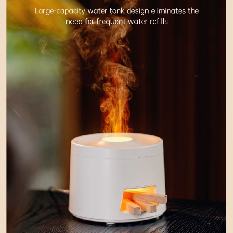 In Home Fragrance Products - 新製品 クリエイティブ レトロ 七色炎アロマディフューザー 加湿器 チャコールストーブ風