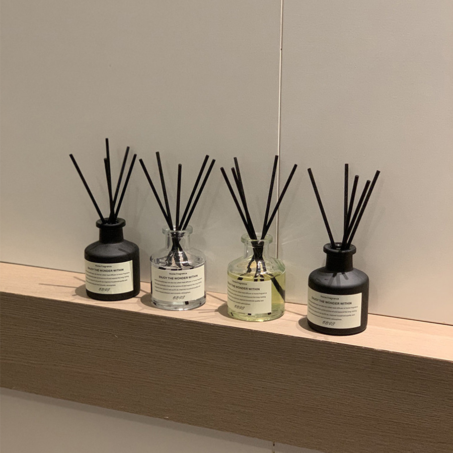 Home Fragrance Jasmine Diffuser - アロマセラピーエッセンシャルオイル,リーフディフューザー,フレグランス,ジャスミン,室内装飾,50ml