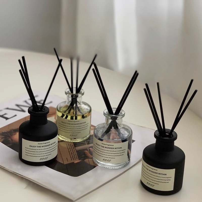 Home Fragrance Jasmine Diffuser - 50ml 火を使わないアロマセラピーセット フリージア ジャスミン 香りオイル リードディフューザー付き