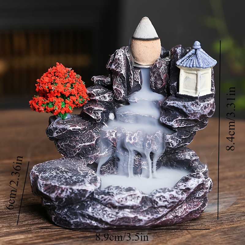 Home Fragrance Candles - 逆流香立て滝香炉家の装飾アロマセラピー装飾逆流香コーン付き香コーン