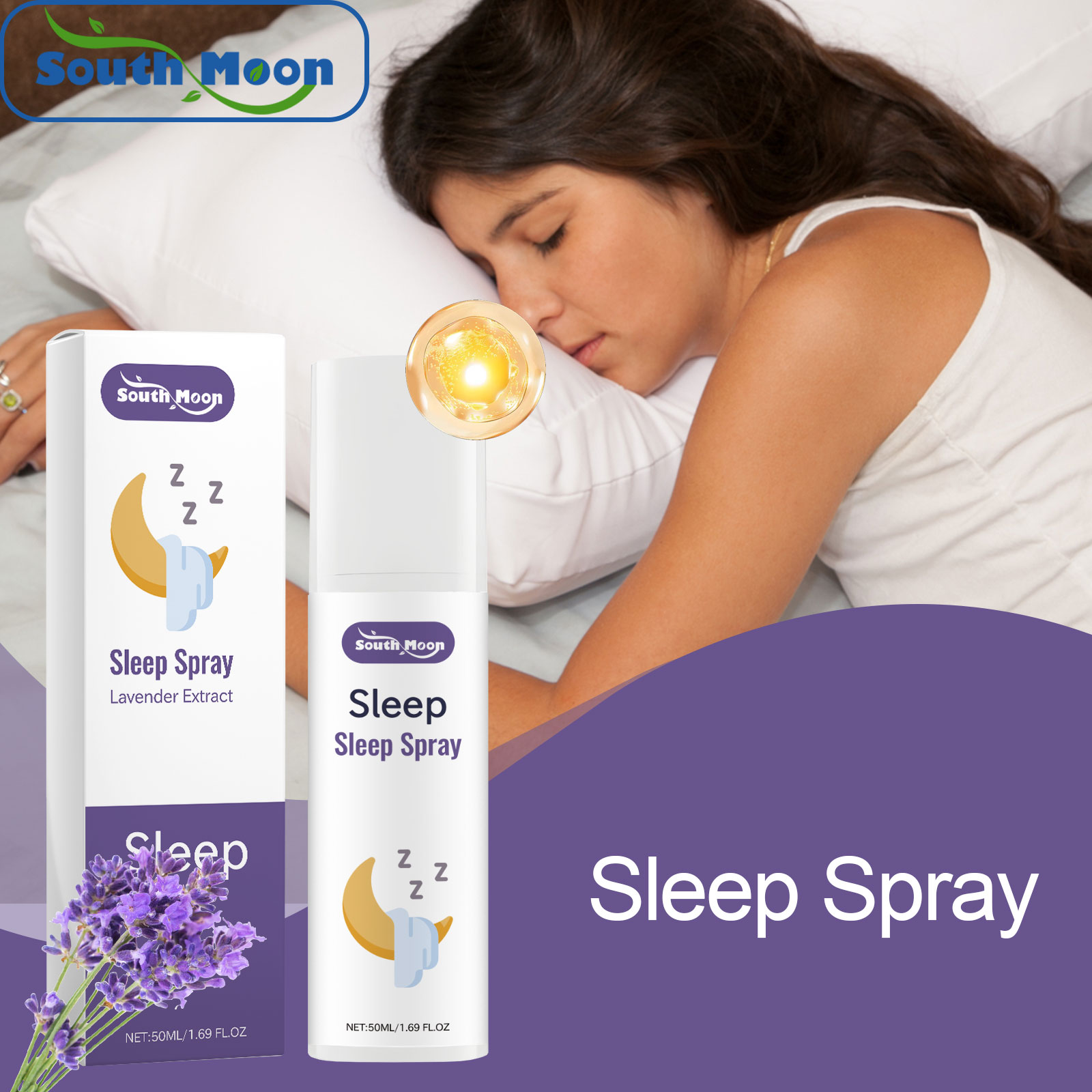 Lavender Pillow Spray - ラベンダー スリープスプレー 睡眠促進 リラックス 疲労軽減 神経衰弱