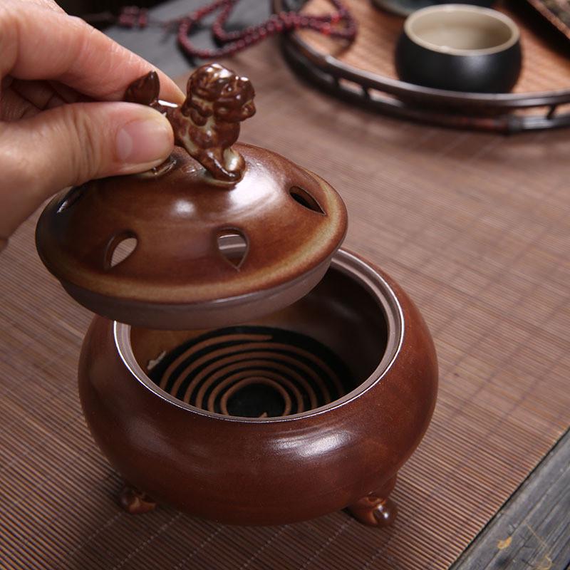 屋内用セラミック香炉家庭用白檀香炉禅スタイルレトロ装飾品香り - Home Fragrance Zen のレビューと価格