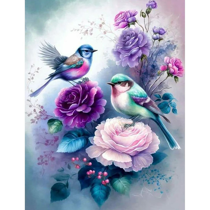 鳥のさえずりと花の香りのダイヤモンドペインティングセット1セ - Fragrance Home Decor のレビューと価格
