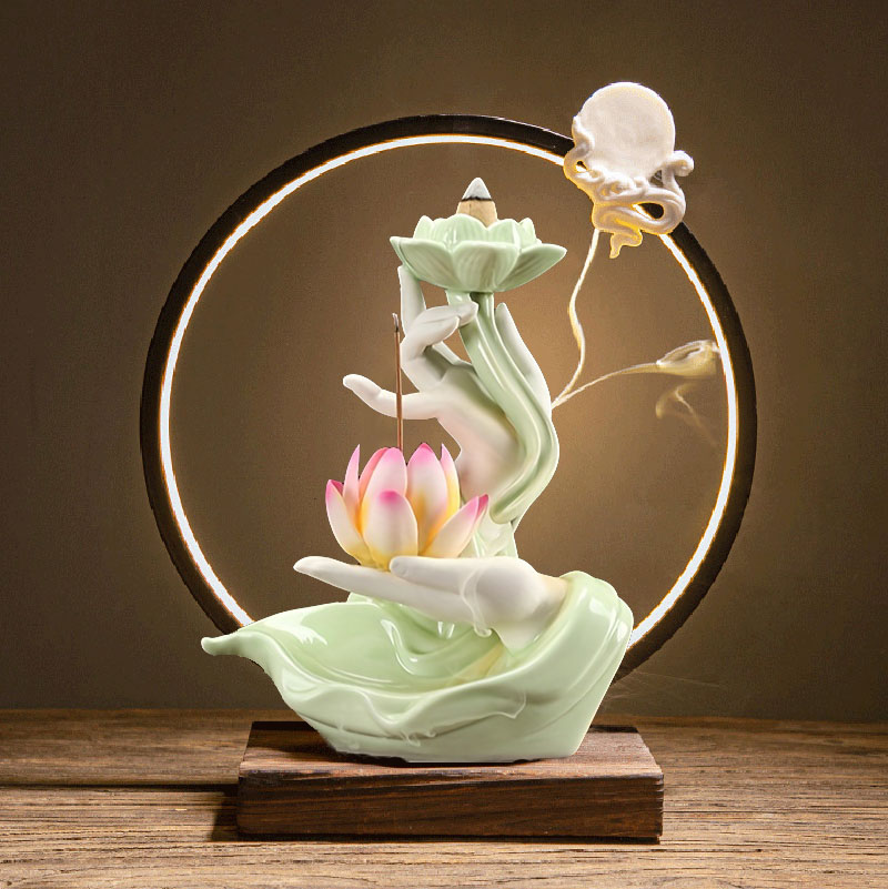 陶器紫砂逆流香炉禅仏教手作りクリエイティブホームフレグランス - Home Fragrance Zen のレビューと価格
