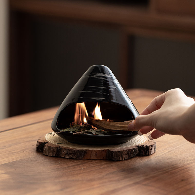 富士山小型暖炉香炉高温焼成粘土アロマバーナーホームフレグラン - In Home Fragrance Products のレビューと価格