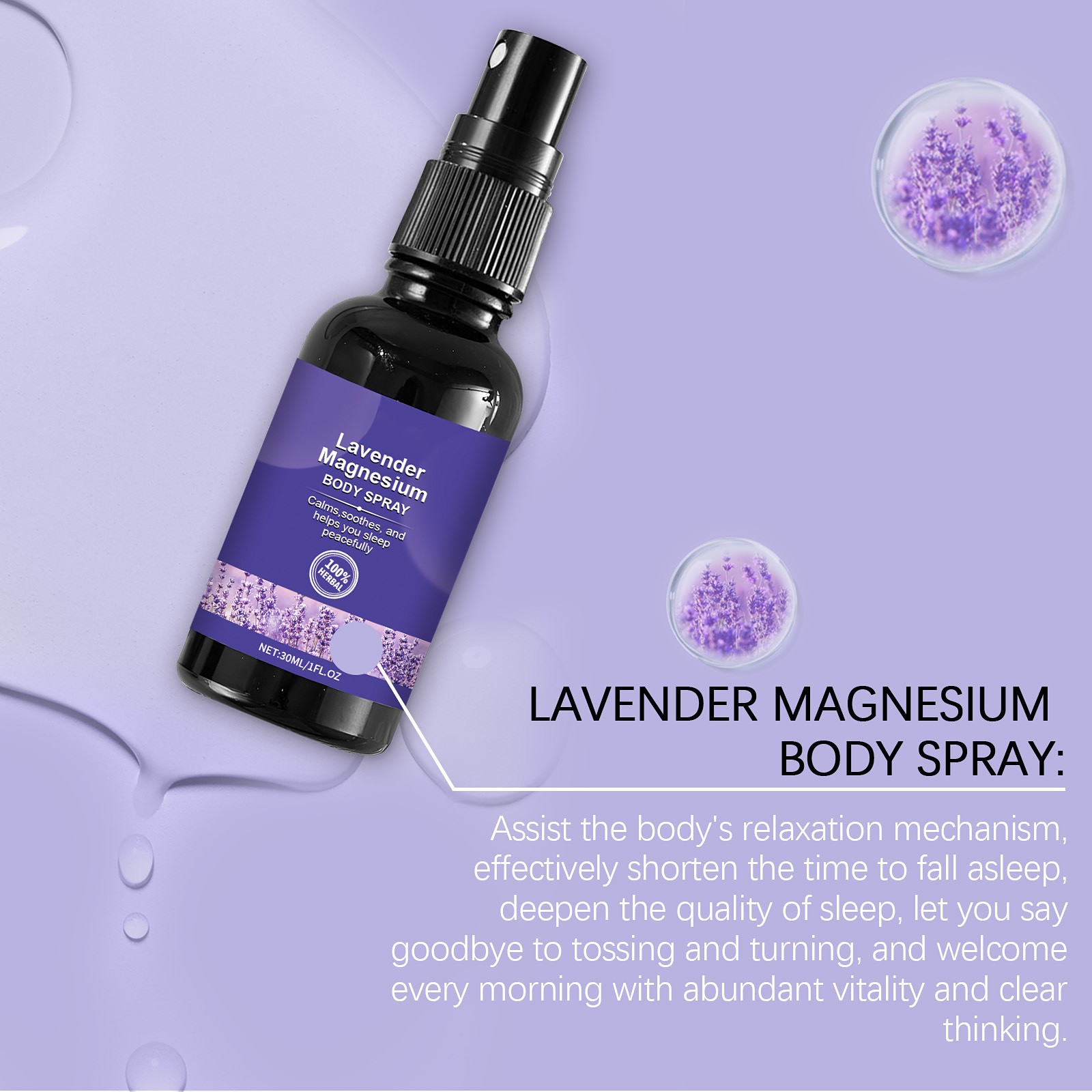 ラベンダーの睡眠用スプレー,睡眠用,アロマテラピー用,30m - Lavender Pillow Spray のレビューと価格