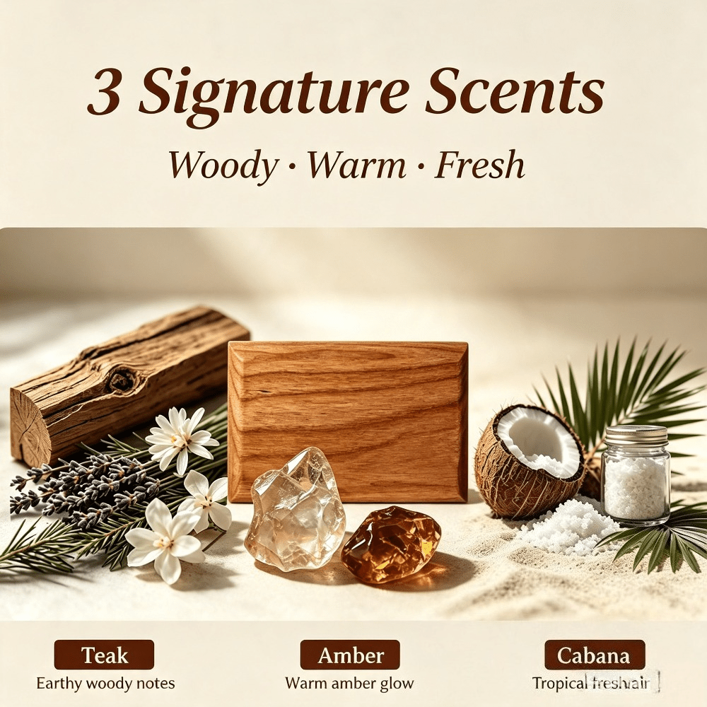 車用芳香剤 チーク・アンバー・オレンジウッドの香り ブロック - Fragrance Home Decor のレビューと価格